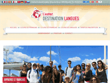 Tablet Screenshot of destinationlangues.com